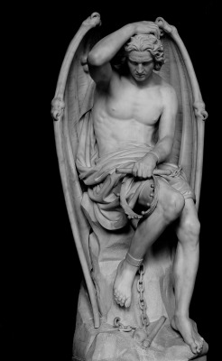 kaon4shi:  alwaysenduphere:  Le génie du mal [The genius of evil, aka; Lucifer]; Guillaume Geefs “The statue was originally a commission for Geefs’ younger brother Joseph, who completed it in 1842 and installed it the following year. It generated