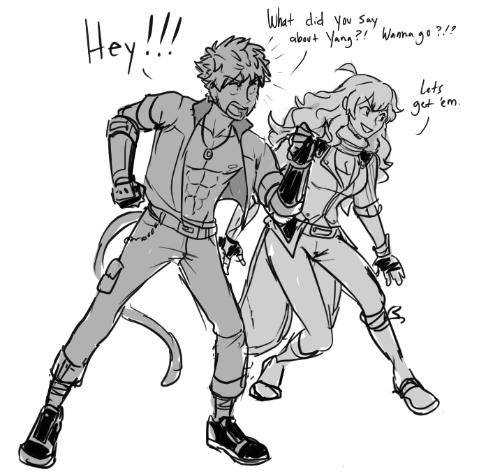 drawing these two is relaxing