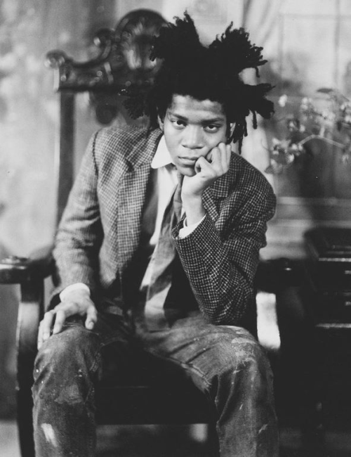 twixnmix:Jean-Michel Basquiat photographed by James Van Der Zee, 1982.Harlem Renaissance photographe