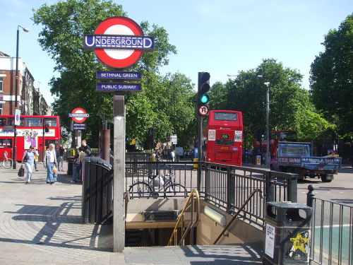 Entrance to Bethnal Green Tube Station