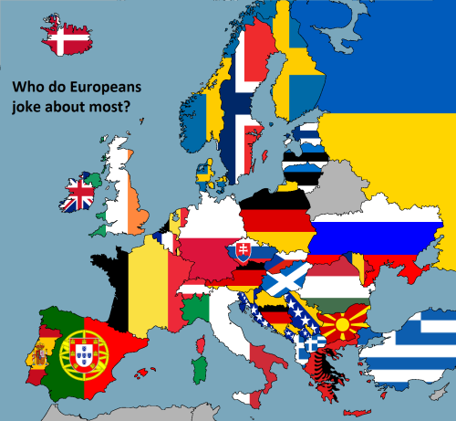 melessiasblog:thomassmcgraw:lilium-bosniacum:mapsontheweb:Who do Europeans joke about most? belarusi