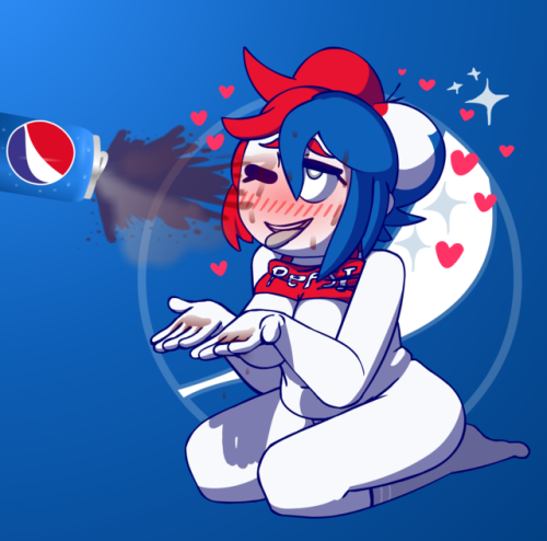 3ggheads: ICE COLD  We really liked the Pepsi girl by @http://kalmarii.tumblr.com ! Your girl is super cute Kalmarii! we had a lot of fun drawing her! Keep up the cute girls~ ; p 