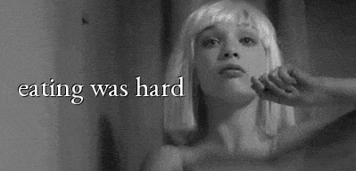 sadtv-gifs-blog:A quote from wintergirls by Laurie Halse Anderson and sias music video chandelier