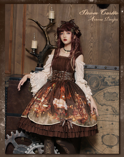 lolita-wardrobe:  NEW Release: Avenue Denfer 【-Steam Castle-】 #SteampunkLolita Series ◆ Shopping Link >>> https://lolitawardrobe.com/search/?Keyword=Steam+Castle