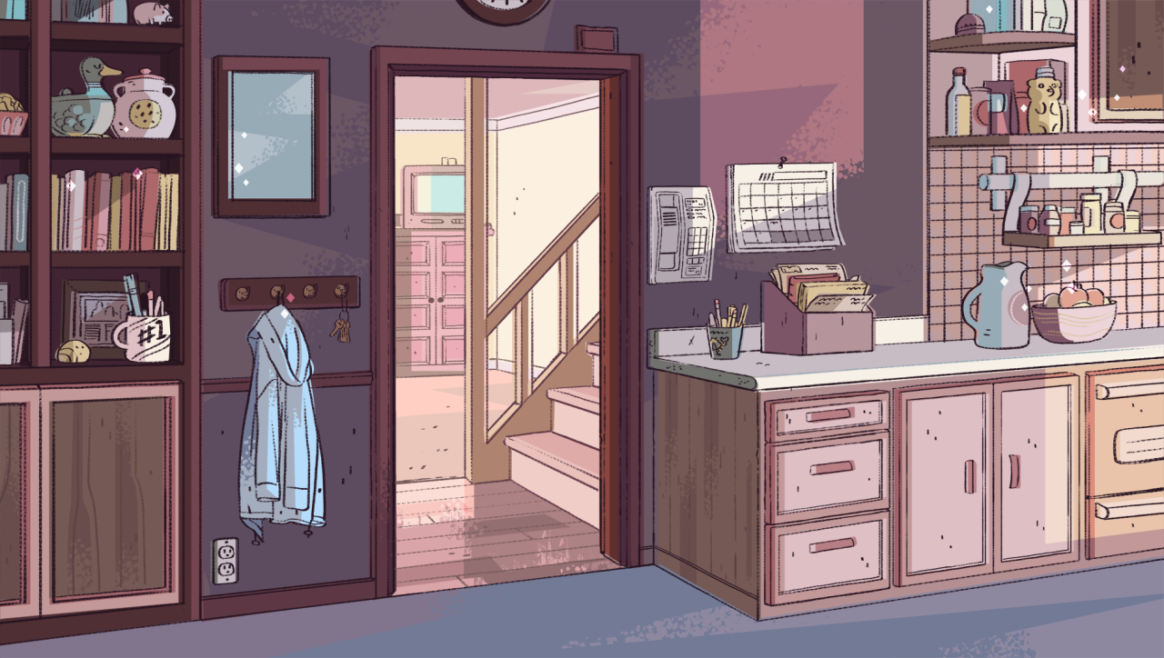 A selection of Backgrounds from the Steven Universe episode: Marble MadnessArt Direction: