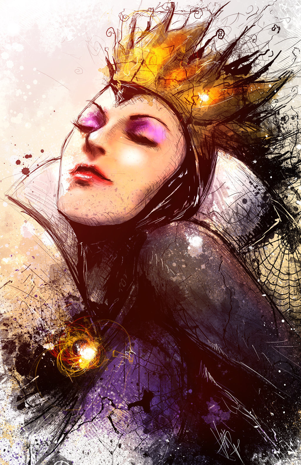 brain-food:  Maleficent &amp; Evil Queenby ~VVernacatola | Society6 