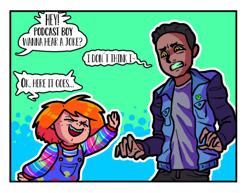 yesiscandyskiller:He needs to be STOPPED!! 👀Commissions open!.#chuckyseries #chuckytvseries #devonevans #bjorgvinarnarson #chucky #comic #candyskiller