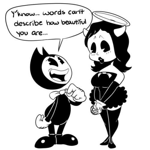 eternalfandom:Alice: Bendy, you little devil! Get your butt back here right now!