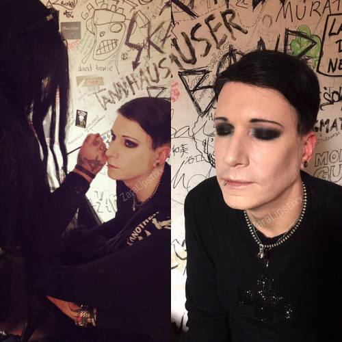 Was an absolute pleasure to do Chris&rsquo; makeup for the #Blutengel concert at Nocturna Festival i