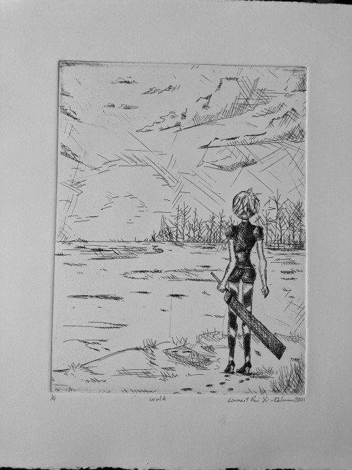 Throwback To That One Time I Was Able To Make Some Prints With A Copper Plate And Aquatint.