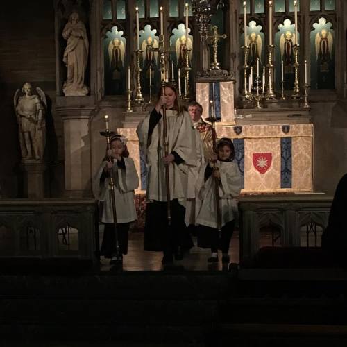 The ministers depart following the 9 o'clock Sung Mass #Episcopal #AngloCatholic #mass #acolytes #se