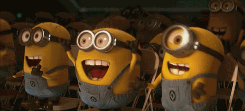 Minions cheering and clapping