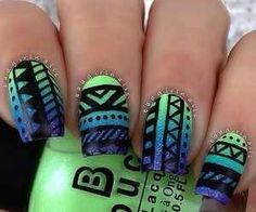 beautytutorialsnow:  Tribal look…bright