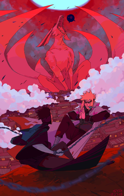 fineillsignup: “The Yondaime’s Last Battle” by SYG, reposted with permission