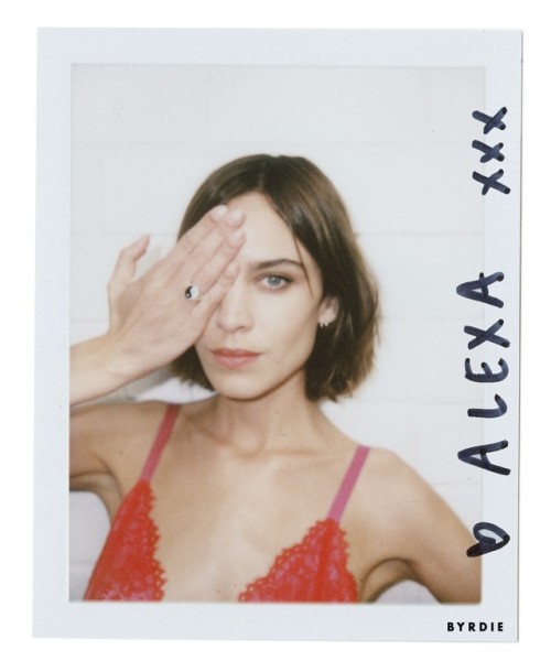 alexachungdirectory:Alexa Chung for Byrdie’s The Close Up by Jenna Peffley