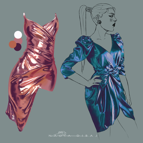 nadiadibaj: fabric studies 04*programs: photoshop and Sai __________________________________•ArtStat