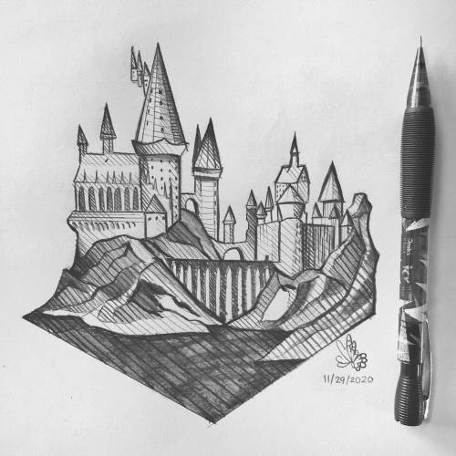 Hogwarts Castle sketch  Harry Potter Fan Zone