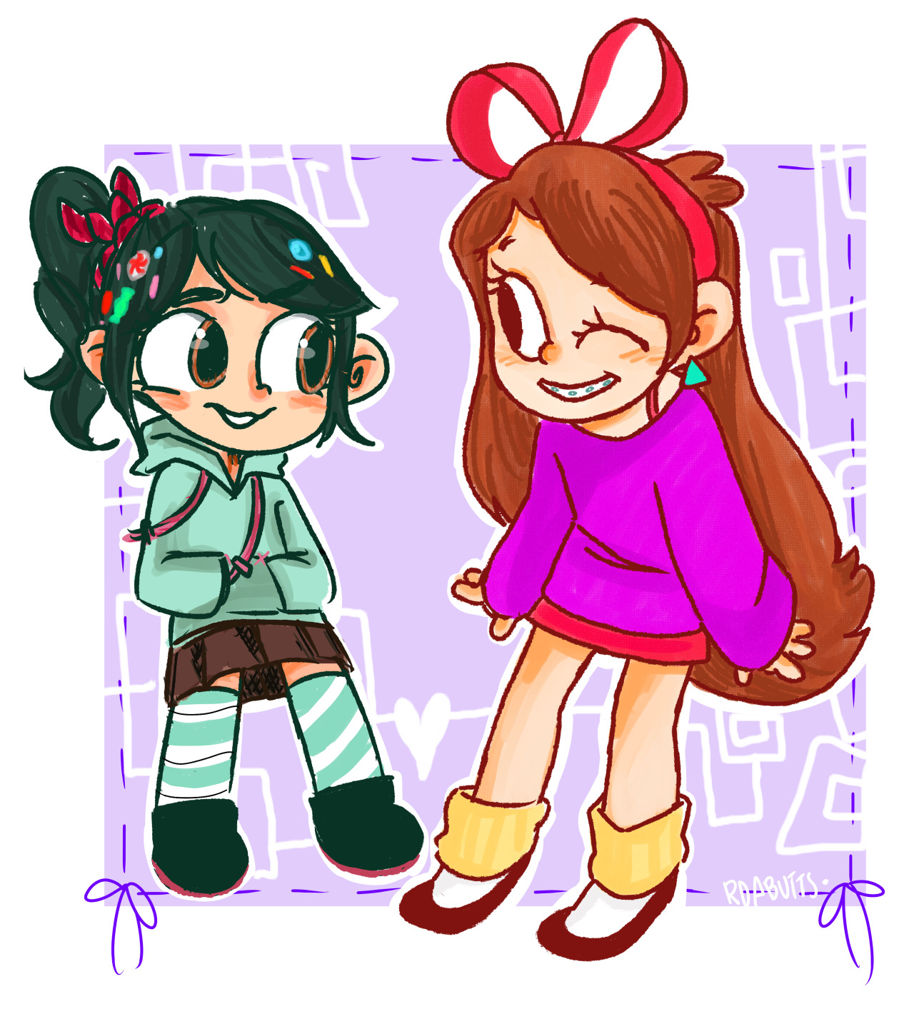 dogpu:  vanellope and mabel fOR FREY!! ;w;i’m sorry i tried and failed miserably