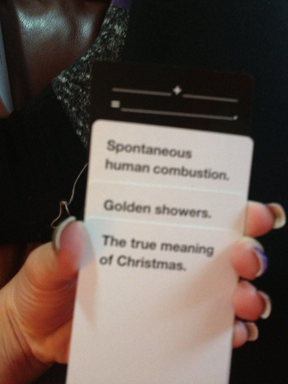 lady-starship:  mushroomxlove:  kirreiyy:  omg i love cards against humanity   I