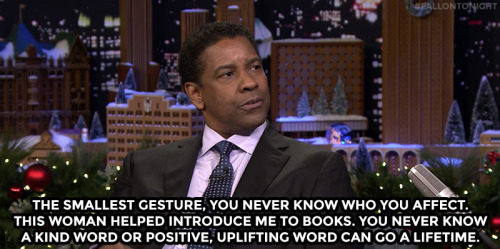 climateadaptation:  hmhbooks:  fallontonight: Denzel Washington recently reunited with his childhood