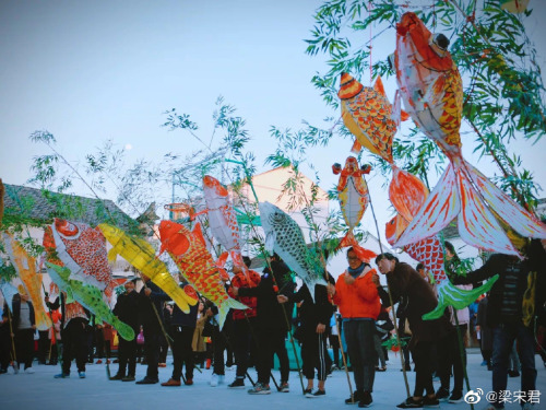 Traditional folk lantern in huizhou for lantern festival