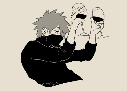 linning-04: lil Kakashi doodle // defs a wine guyjust wanted to say thanks for 100 follows here!&nbs