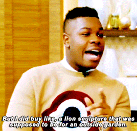 ilanawexler:John Boyega on Live with Kelly and RyanAre there any impulse buys that you’ve made along