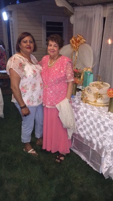 My beautiful grandma & mom on her 75th