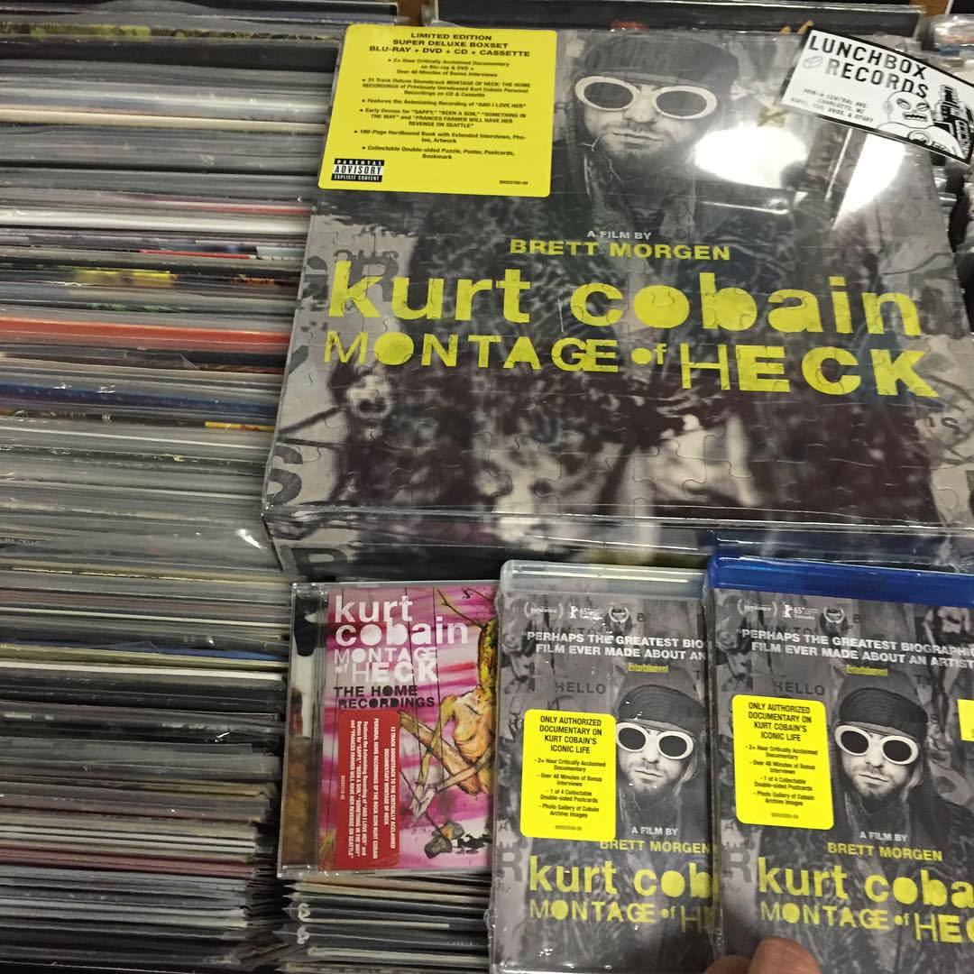 Lunchbox Records on Tumblr: KURT COBAIN - Montage of Heck out tomorrow-  DVD, Blu ray, and soundtrack on CD and box set with all of that and tape  and puzzle