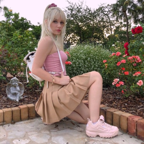 swordgirlfrend: IG: swordgirlfrend@swordgirlfrend rocks the new @americanapparel Tennis Skirt in K