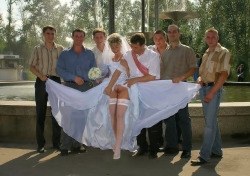 Juanleona:weddingdayerotica: .   My Seven Brothers Fucked Me Senseless For Two Whole