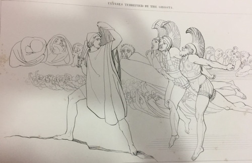 clodiuspulcher:Beautiful [labelled] Illustrations by John Flaxman of the Odyssey in a book dating fr