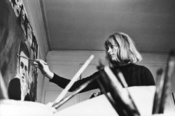 The60Sbazaar:  British Pop Artist Pauline Boty At Work In Her London Studio  