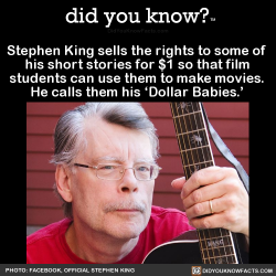 Did-You-Kno:  Stephen King Sells The Rights To Some Of  His Short Stories For $1