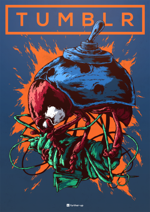 escapekit:  Social networks Russian based illustrator Ivan Belikov has merged social media networks with creatures to create some pretty awesome illustrations.  