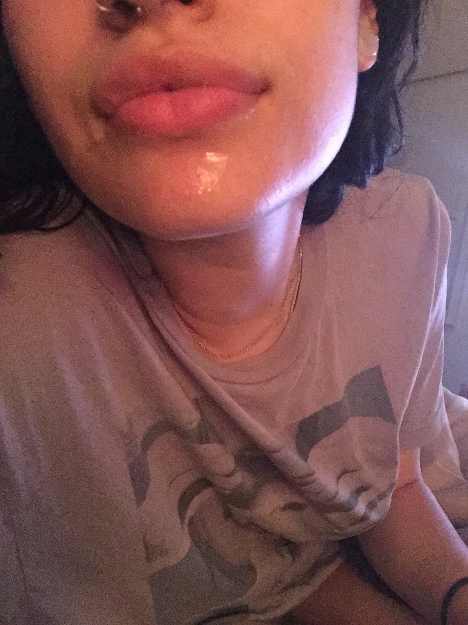 daddyslittlekittyy:  I love wearing daddy’s cum on my face ✨💦
