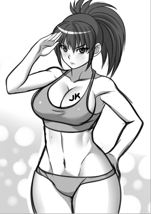 jadenkaiba:Sketch Time with Leona Heidern from The KOF series :) mah gurl <3