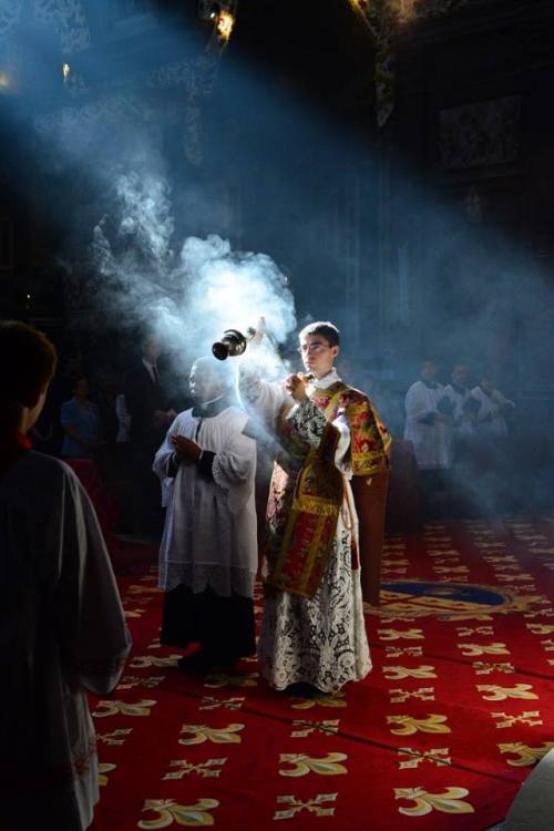 christoph-liebe - Rising incense smoke in a shaft of sunlight,...