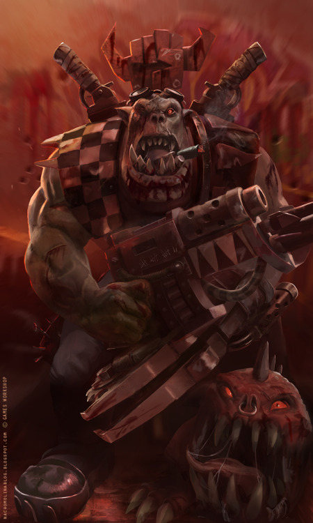 THE RED WAAAGH: Orks by nachomolinaMore Fantasy here.