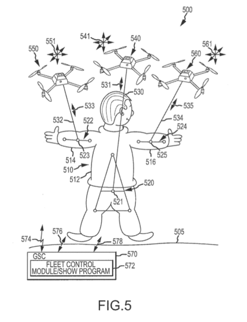 robottheater: Disney’s Patent Drawings for Drone Actors and floating projection pixels.  