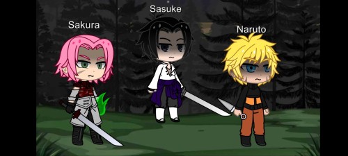 Naruto Renata Sasuke e Sakura gacha Life