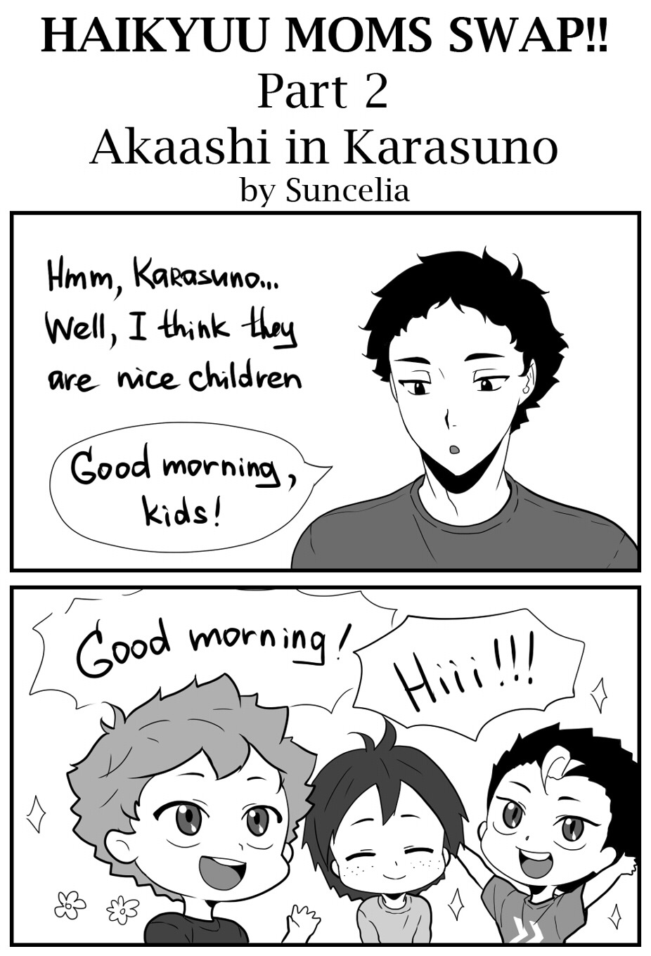 suncelia-art:  Haikyuu moms swap!! Part 2/5: Akaashi in Karasuno (2016)