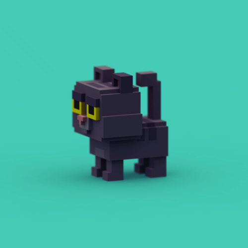 Voxel cat for TITO game