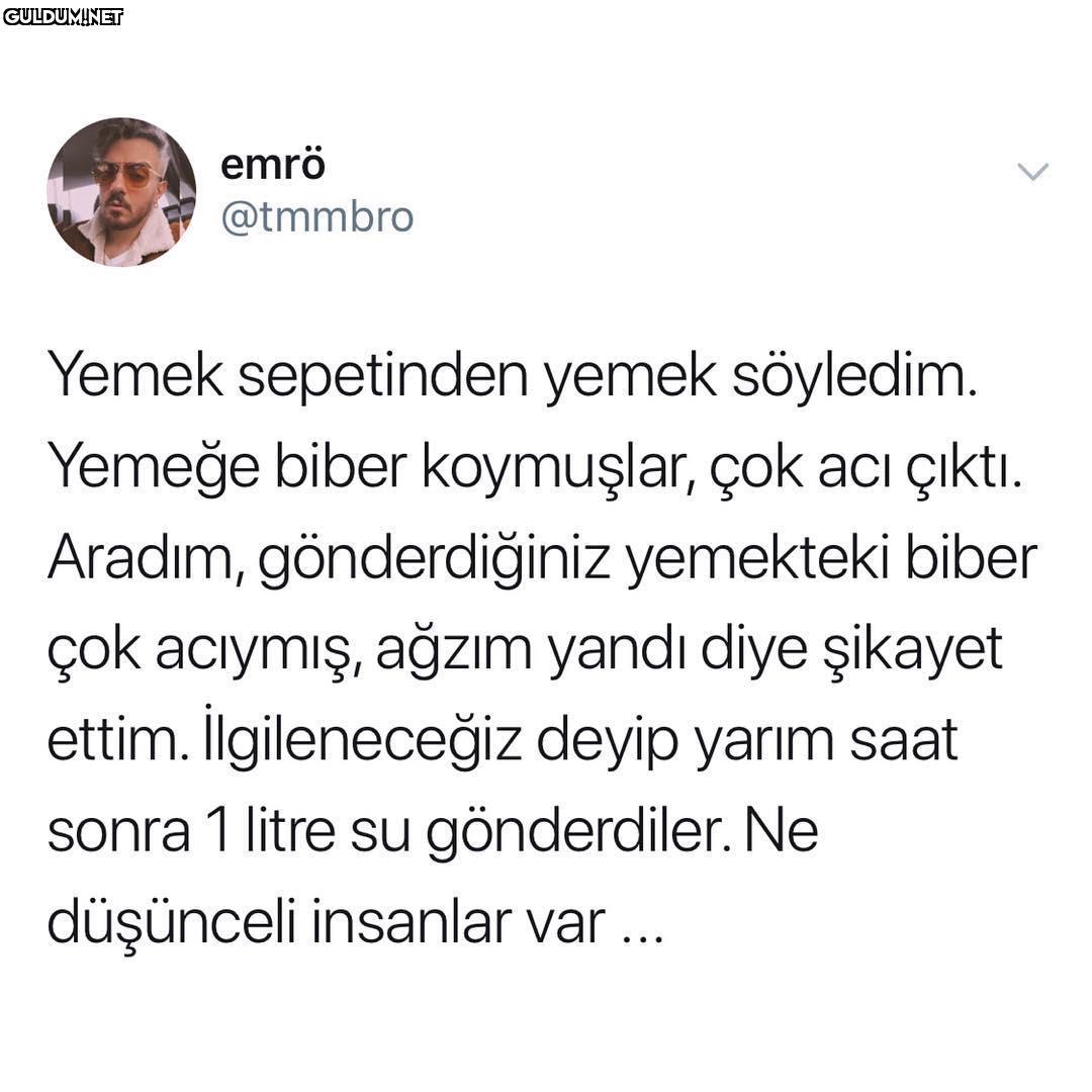 Yemek sepetinden yemek...