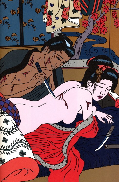 sailllboat:  14/100 Favorite Illustrations by Toshio Saeki from Chimushi Prints 