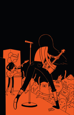 drinfierno:  Marceline and The Scream Queens  From Marceline and The Scream Queens #5 (2012) Art by James Hindle (after Jaime Hernandez)