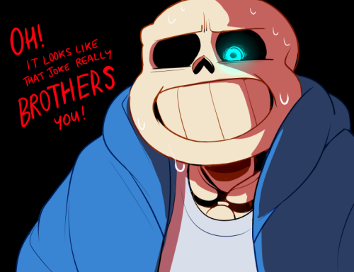 bedsafely:  My friends @impureimpulse and @linefaced have been streaming their no mercy playthrough, and after reaching Sans last night Pulse wound up making some heinous puns. In every sense of the word.  I had to make this to punish her.  