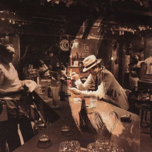 hpvinyl:  6/10/1979,  Led Zeppelin’s In Through The Out Door was at No.1 on the US album chart. Six versions of the cover were released, each depicting the same bar scene photographed from one of six different angles 