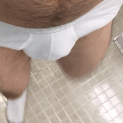 Somewetguy:white Briefs And Socks Wetting At The Gym