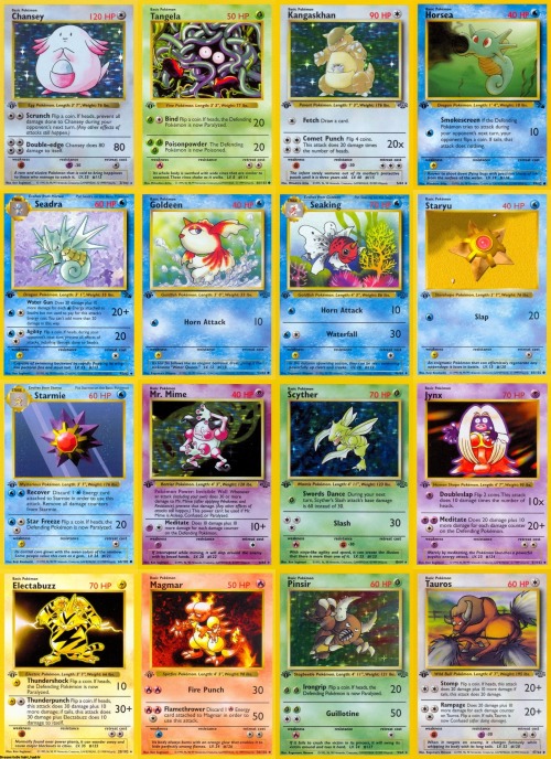  First appearances of the original 151 in the Pokémon TCG ~ ★/☆ 